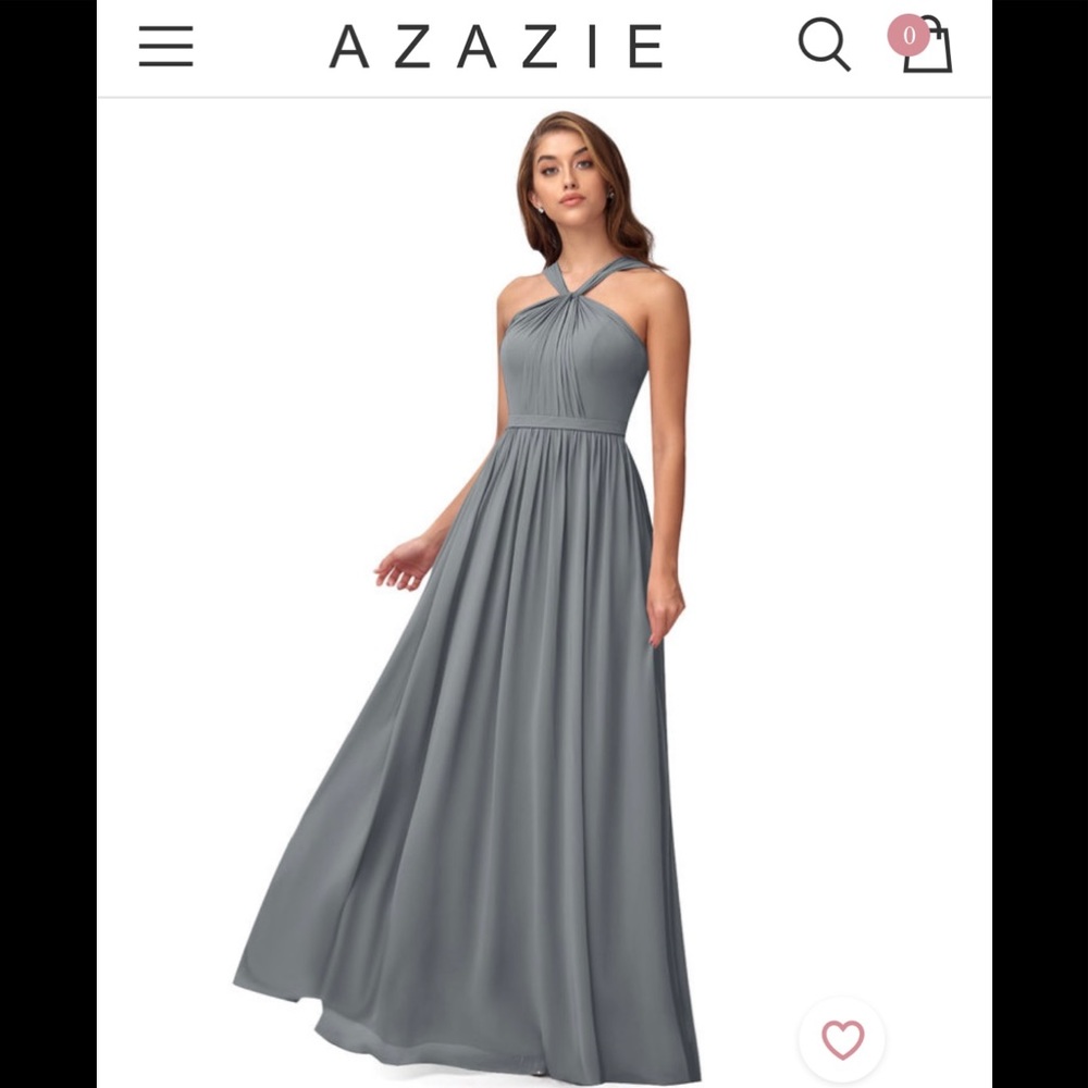 Charcoal/gray floor length dress